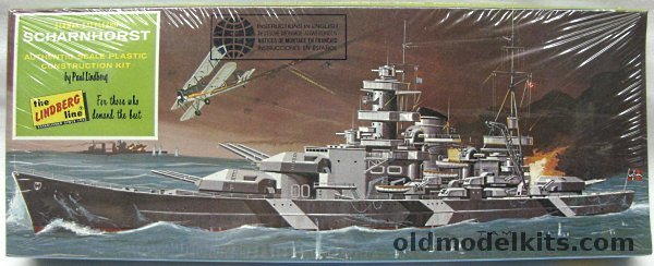 Lindberg 1/750 German Battlecruiser Scharnhorst, 761 plastic model kit